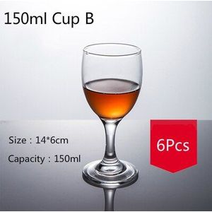 6Pcs Verdikte Rode Wijn Cup Set Klassieke Europese Huishoudelijke Loodvrij Glas Beker Champagne Geurende Cup Restaurant Vrienden