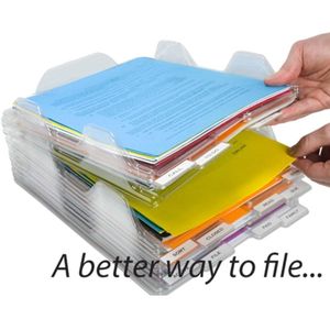 Bestand Opbergdoos Document Rack Organizer Tray Stapelbaar Voor Tijdschrift Papier Kantoor AS99