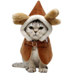 Kerstmis Kat Kleding Kapmantel Jas Voor Katten Grappige Lente Festival Mantel Dressing Up Kleding Jaar Pak