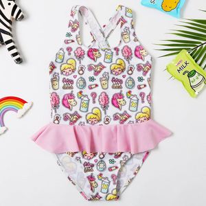 Baby Meisjes Badmode 3 ~ 8Y Meisjes badpak een stuk Kinderen Eenhoorn Badmode Kids Eenhoorn Beach wear Zwemmen suit-SW416