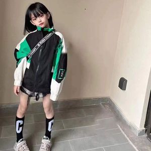 Kids Oversized Rits Jassen 8 10 Jaar Voorjaar 2022 Tops Patchwork Koreaanse Kinderen Tiener Meisjes Kleding