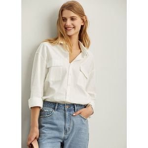 Amii Minimalisme Lente Vrouwen Shirt Tops Causale Solid Revers Single-Breasted Losse Mode Vrouwelijke Blouse 12180020