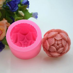 3D Lotus Bloem Silicone Mold Mould Voor Diy Kaars Zeep Aroma Polymeer Klei Hars Gips Chocolade Fondant Cake Decoratie Roze