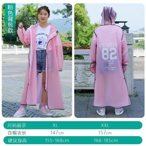 Mode Volwassen Waterdichte Lange Regenjas Vrouwen Mannen Regenjas Hooded Voor Outdoor Wandelen Reizen Vissen Klimmen Fietsen Verdikte