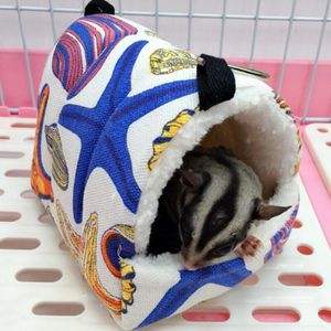 Slapen Bed Hangmat Voor Hamster Eekhoorn Suiker Zweefvliegtuig Kleine Dieren Huisdieren Zachte Katoenen Fleece Opknoping Huis Voor Cavia Kooien