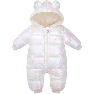 Leuke Baby Winter Hooded Rompertjes Dikke Katoenen Warme Outfit Pasgeboren Jumpsuit Overalls Snowsuit Kinderen Jongens Kleding