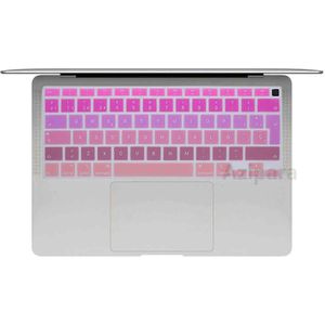 EU Zachte Spaanse Cover voor Macbook Air 13 A2179/Air M1 Chip A2337 EU Spaanse Regenboog Silicon toetsenbord Cover Skin