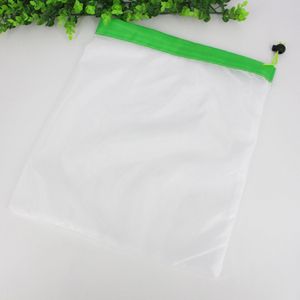 50 Stuks Eco Vriendelijke Herbruikbare Pet Produceren Bags Wasbare Polyester Mesh Tasje Voor Kruidenier Opslag Fruit, Groenten Speelgoed