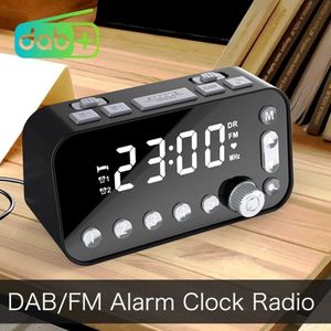 Dab &amp; Fm Radio Digitale Wekker Lcd Backlight Dual Usb-poort Sleep Timer Voor Kantoor Slaapkamer Reizen