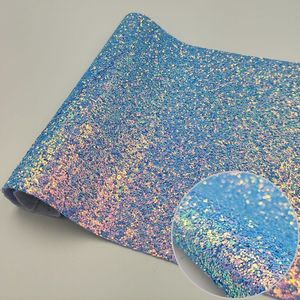 Glitter Pvc Holografische Iriserende Rainbow Mirrored Lederen Tas Jurk Pu Leer Stof Craft Doek Diy Materiaal A4 22*30cm