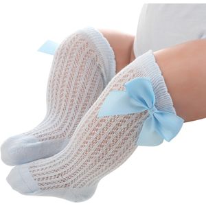Baby Meisjes Leuke Sokken Grote Strik Decor Dunne Stijl Losse Knie Kous Baby Prinses Jurk Gedoopt Kostuum Accessoires
