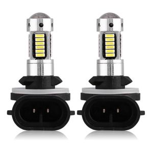 1 paar Auto LED Mistlamp 881 4014 Wit LED Auto Fog Light Bulb Lamp DC 12V 25W Auto-Styling
