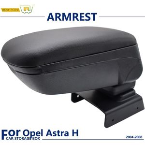 Zwart Boxed Armsteun Voor Opel Astra H 2004 - Inhoud Console Zacht Leer 2005 2006 2007