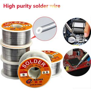 Brand 100G 0.5 / 0.6 / 0.8 / 1/63/37 Flux 2.0% 45FT Tin Tin Lead Wire gesmolten Rosin Core Soldeer, geen Behoefte Om Schoon