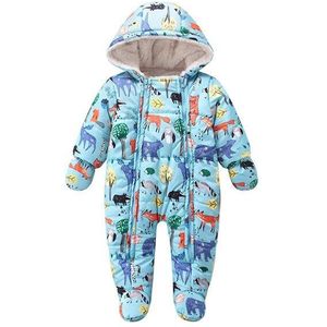 Winter Pasgeboren Baby Boy Gewatteerde Katoen Gevoerde Kleding Warme Gewatteerde Jas Romper