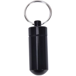 1Pc Pillendoosje Capsule Vorm Aluminium Pill Case Sleutelhanger Outdoor Pocket Pil Houder Container Delicate Geneeskunde Doos