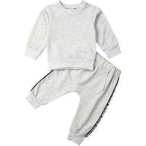 Peuter Baby Boy Kleding Set 2 STUKS Kinderen Tops Sweatshirts T-shirts + Lange Broek Trainingspak Outfits Katoenen Kleding set