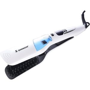 Stijltang Stoom Stijltang Stijltang Stijltang Borstel Titanium Keramische Haar Kam Curler