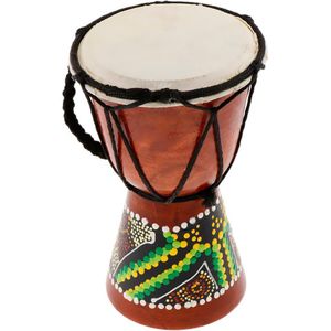 Professionele Afrikaanse Stijl 4 Inch Houten Djembe Met Zware Base