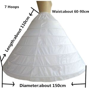 7 Hoops Petticoat Onderrok Voor Big Baljurk Trouwjurk Bruidsjurken Bruiloft Accessoire Crinoline Op Voorraad