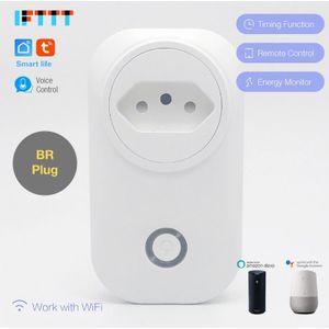 WIFI Smart Brazilië Plug Power Monitor 16A BR Smart Socket Draadloze Outlet Voice Control Werk met Alexa Google thuis