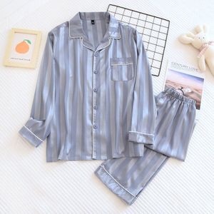 Twee Stuk Zijde Paar Pyjama Set Lente En Zomer Lange Mouw Broek Homewear Voor Vrouwen Dames Casual home Service