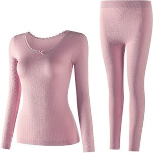 Vrouwelijke Pyjama Set Naadloze Lichaam Thermisch Ondergoed Vrouwen Nachtkleding Pak Dieptepunt Slim Herfst Winter Thuis Kleding Lange Onderbroek