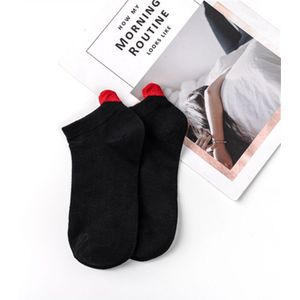 6 Pairs Vrouwen Sokken Harajuku Vrouwelijke Katoen Ankle Sokken Wit Hart Sokken Schattige Meisjes Studenten Comfortabele Casual Korte Sokken