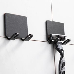 2 Pcs Punch Gratis Scheermes Houder Opslag Haak Muur Mannen Scheren Scheerapparaat Plank Badkamer Scheermes Rack Muur Badkamer Accessoires
