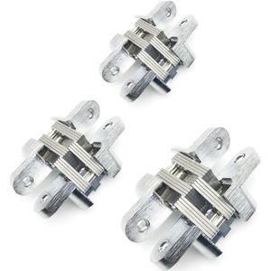 2Pcs Rvs Verborgen Scharnieren Onzichtbare Vouwdeur Scharnier Home Hardware