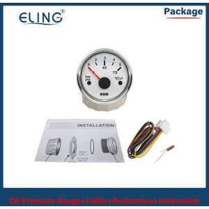 Kus 52Mm 0-5Bar 0-10Bar Oliedrukmeter Auto Boot 0-75Psi 0-145Psi Rood Geel Beschikbaar Backlight Olie Druk Sensor