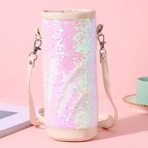 Pailletten Crossbody Tas Voor Vrouwen Mini Messenger Bag Bling Bandjes Pen Zak Draagbare Lekvrije Beker Houders