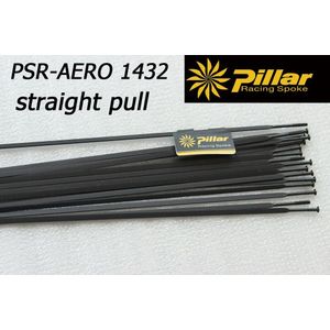 Rvs Psr Aero J-Haak Spoke Pillar 1432 Black Spoke Of Straight Pull Voor Carbon Racefiets Of mtb Wiel