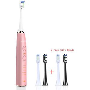 Komery Elektrische Tandenborstel Waterdicht IPX7 5 Modi 3 Intensiteiten 50,000 Slagen/Min 4 Stuks Dupont Vervanging Beste Tandenborstel