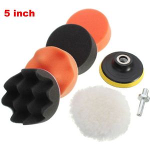 Youwinme 7 stks/set 5 inch Auto Polijsten Spons Wassen Wassende Buffing Pads Voor Auto Schoonmaken Wassen Tool Compound