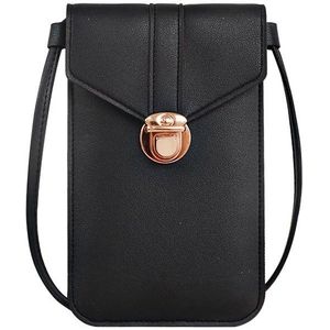 Riezman Transparante Touchscreen Tas Voor Vrouwen Retro Mobiele Telefoon Tassen Lock Messenger Bags Kleine Flap Bag Mini Schoudertas tas
