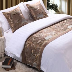 Rayuan Luxe Polyester Deken Sprei Bed Runner Gooi Beddengoed Koningin King Bed Staart Handdoek Protector Home Hotel Decor