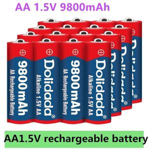 4-16Pcs Tag Aa Batterij 9800 Mah Oplaadbare Batterij Aa 1.5 V Oplaadbare Alcalinas Drummey +