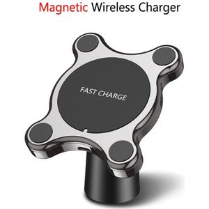 Magnetische Auto Draadloze Oplader voor iPhone 8 X Xs Max Adapter 10 w Draadloze Snelle Opladen voor Samsung Xiaomi Stand auto Houder