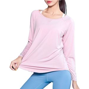 Lange Mouw Yoga Top Sportwear Effen Kleur Hoge Elastische Gym Shitrt Ademende Running Mesh Blouse Vrouwelijke Lange Mouwen T-shirts