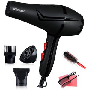 Blu-Ray Negatieve Ionen Föhn 8 In 1 Krachtige Föhn Koud Wind Sterke Salon Professionele Blowdryers Met diffuser