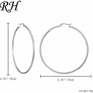 Grote Enorme Gladde Cirkel Hoepel Oorbellen Voor Vrouwen Roestvrij Staal Hyperbole Oorbellen Grote Ronde Oorbellen Ring Oorbel Sieraden