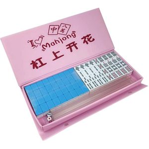 Mini Mahjong Speelgoed Draagbare Vouwen Houten Doos Mahjong Set Tafel Spel Mahjong Reizen Bordspel Entertainment Interactieve Speelgoed