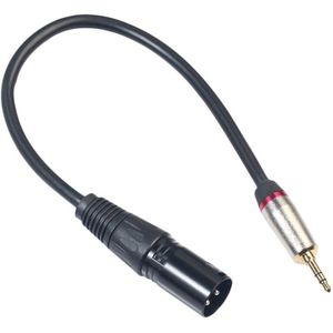 0.3M Xlr 3Pin Male Naar 3.5Mm Trs Male Stereo Plug Afgeschermde Microfoon Mic Connector Adapter