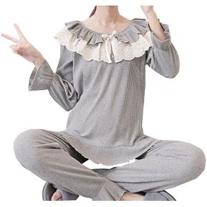 Katoen Nursing Zwangere Nightgowns Volledige Mouwen Moederschap Borstvoeding Nachtkleding Set voor Zwangerschap Vrouw Pyjama pak