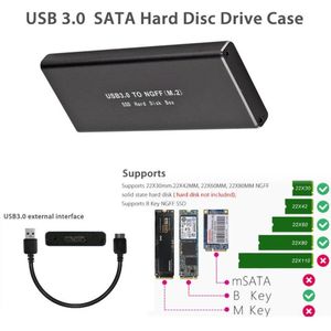 Hdd Behuizing M.2 Sata Ssd Usb 3.0 Externe Ssd Reader Converter High Speed Verwisselbare Harde Schijf Externe Box