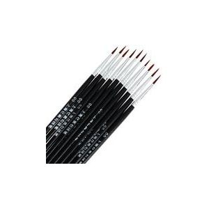 10 Stks/set Zwarte Fijne Hand Geschilderd Dunne Haak Lijn Pen Kunst Levert Tekening Art Pen Kwast Nylon Borstel Acryl schilderen Pen