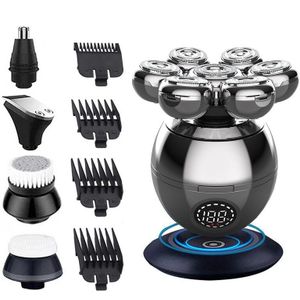 Elektrische Shaver7D Drijvende Snijkop Base Opladen Draagbare Mannen Baard Trimmer Clipper Schedel Scheerapparaat Waterdicht Scheren Machine