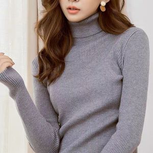 Hirsionsan Slim Soft Basic Trui Vrouwen Koreaanse Solid Lange Mouwen Gebreide Jumper Dieptepunt Dames Trui 12 Kleuren