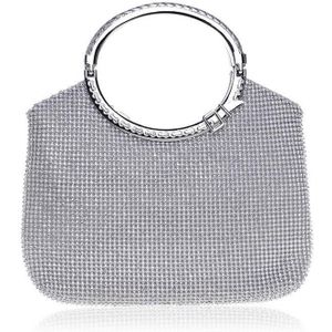 Luxe Vrouwen Handtas Trendy Mode-sieraden Avondfeest Zakken Koppelingen Steentjes Wedding Handtassen Diamanten Zilveren Party Bags